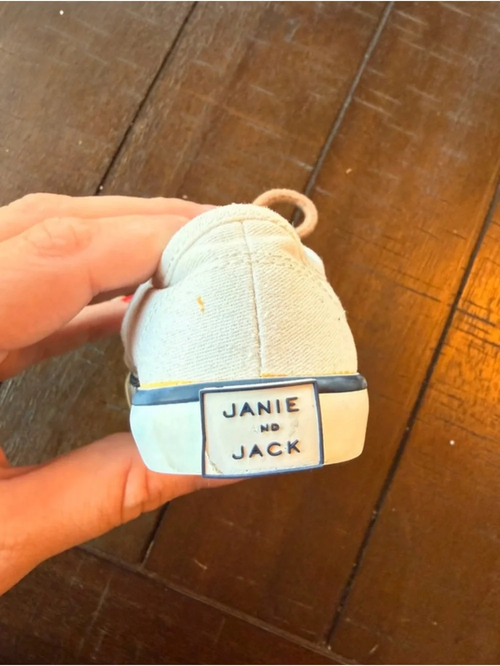 Janie and Jack Tan Canvas Lace-Up Baby Sneakers